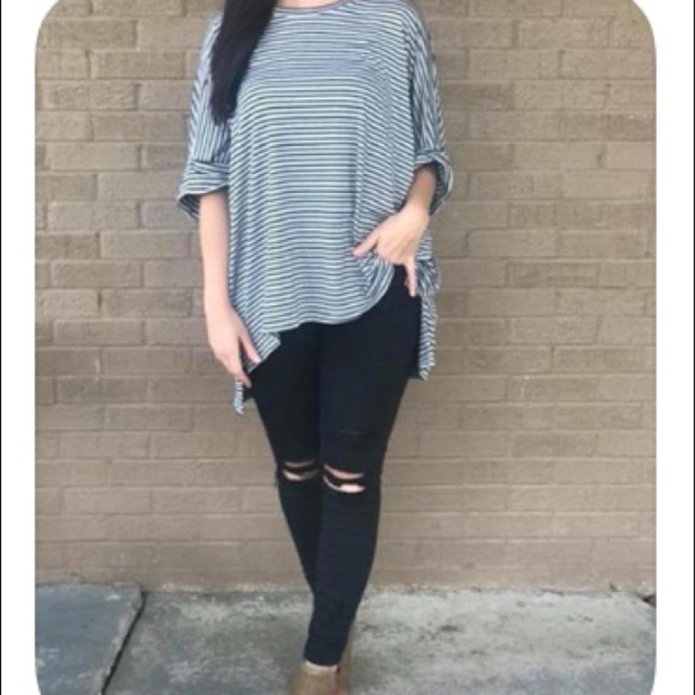 Striped boxy top